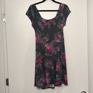 American Eagle Criss-Cross Floral Skater Dress
